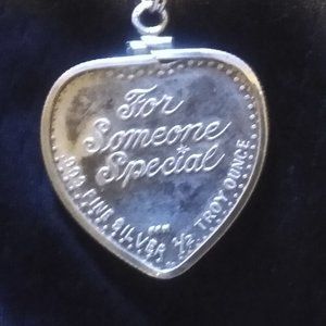 .999 fine silver heart pendant